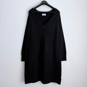 Old Navy NWOT Women's Black Long Sleeve V-Neck Knit Dress, Size XXL